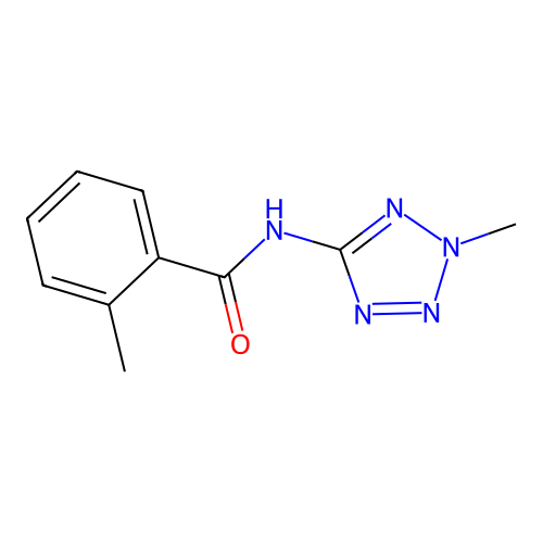 2-methyl-N-(2-methyltetrazol-5-yl)benzamide structure