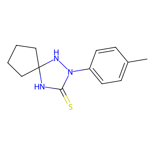2-(4-Methylphenyl)-1,2,4-triazaspiro[4.4]nonane-3-thione structure