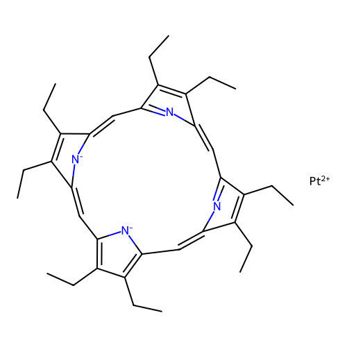 Platinum octaethylporphyrin structure