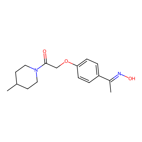 Piperidine, 1-((4-(1-(hydroxyimino)ethyl)phenoxy)acetyl)-4-methyl- structure
