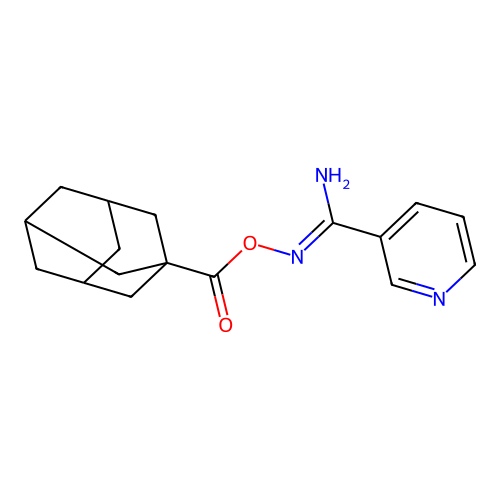 N'-[(1-adamantylcarbonyl)oxy]-3-pyridinecarboximidamide structure