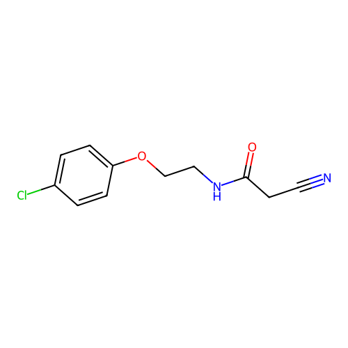 N-[2-(4-chlorophenoxy)ethyl]-2-cyanoacetamide structure
