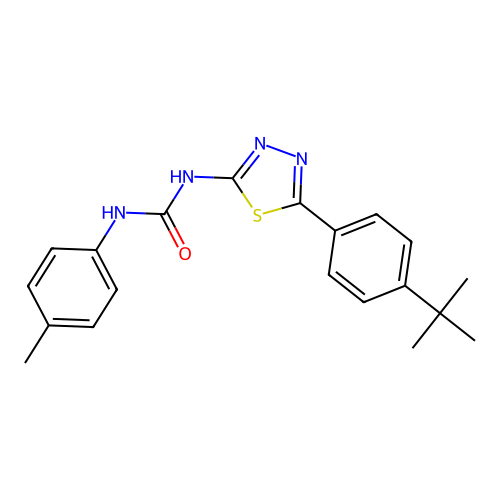 1-[5-(4-Tert-butylphenyl)-1,3,4-thiadiazol-2-yl]-3-(4-methylphenyl)urea structure