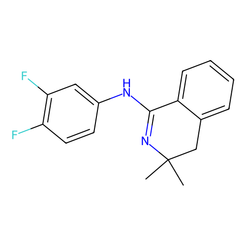 N-(3,4-difluorophenyl)-N-[3,3-dimethyl-3,4-dihydro-1(2H)-isoquinolinyliden]amine structure
