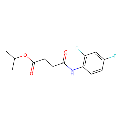 Propan-2-yl 4-[(2,4-difluorophenyl)amino]-4-oxobutanoate structure