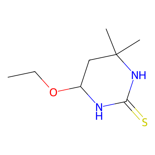 6-ethoxy-4,4-dimethyltetrahydro-2(1H)-pyrimidinethione structure