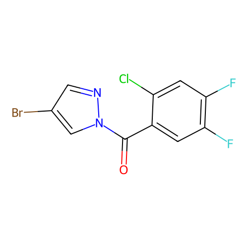 (4-bromo-1H-pyrazol-1-yl)(2-chloro-4,5-difluorophenyl)methanone structure