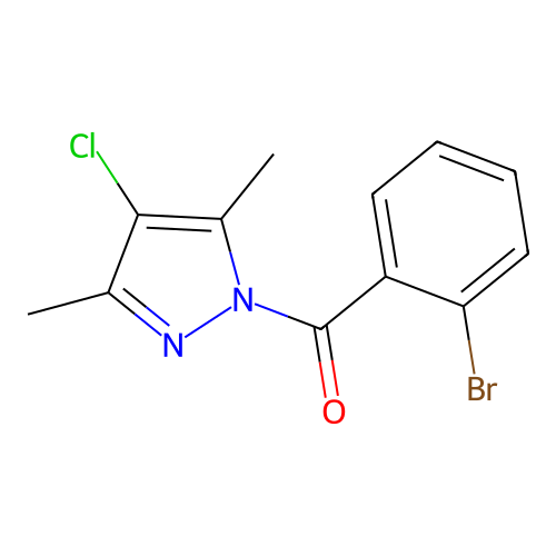 (2-bromophenyl)(4-chloro-3,5-dimethyl-1H-pyrazol-1-yl)methanone structure