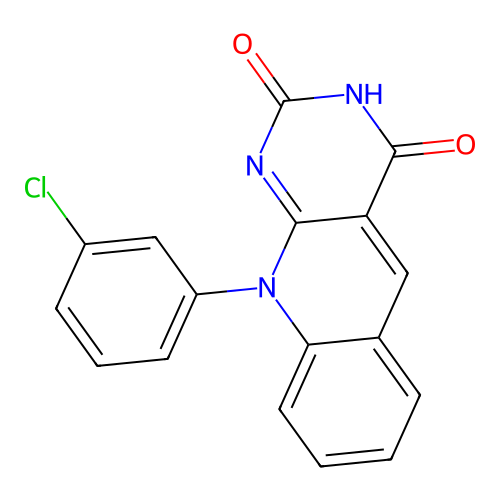 10-(3-chlorophenyl)pyrimido[4,5-b]quinoline-2,4(3H,10H)-dione structure