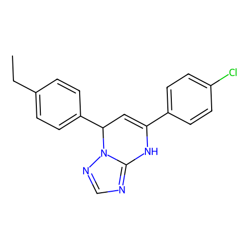 5-(4-Chlorophenyl)-7-(4-ethylphenyl)-4,7-dihydro[1,2,4]triazolo[1,5-a]pyrimidine structure