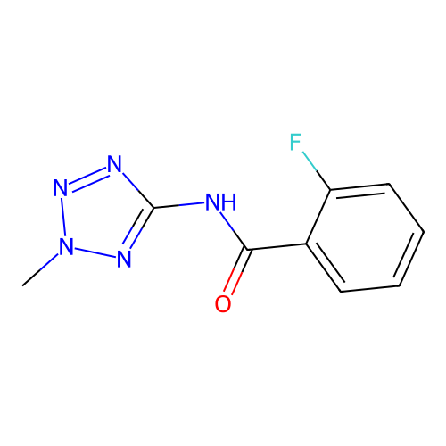 2-氟-N-(2-甲基-2H-四唑-5-基)苯甲酰胺 structure