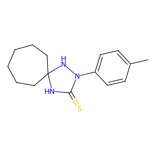 2-(4-Methylphenyl)-1,2,4-triazaspiro[4.6]undecane-3-thione structure