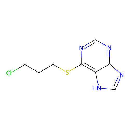 6-(3'-Chloropropylthio)purine structure
