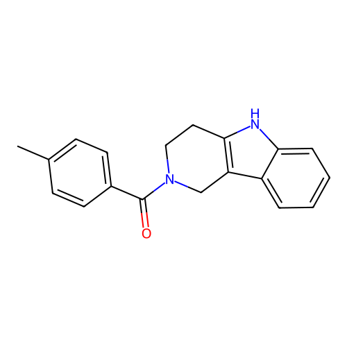 (3,4-dihydro-1H-pyrido[4,3-b]indol-2(5H)-yl)(p-tolyl)methanone structure