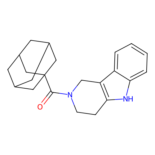 (3r,5r,7r)-adamantan-1-yl(3,4-dihydro-1H-pyrido[4,3-b]indol-2(5H)-yl)methanone structure