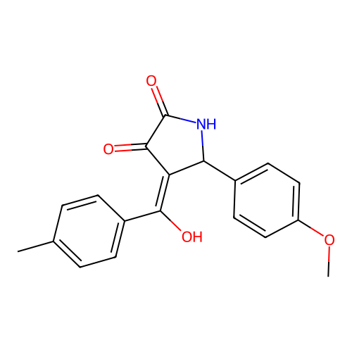 3-Hydroxy-5-(4-methoxyphenyl)-4-(4-methylbenzoyl)-1,5-dihydro-2H-pyrrol-2-one structure