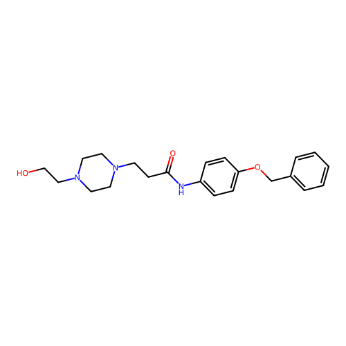 N-(4-Benzyloxy-phenyl)-3-[4-(2-hydroxy-ethyl)-piperazin-1-yl]-propionamide structure