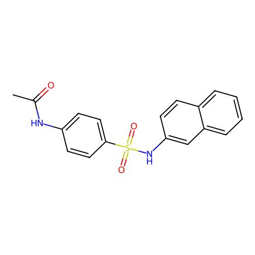 N-[4-(2-萘基氨磺酰基)苯基]乙酰胺 structure