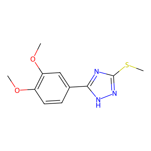 3-(3,4-dimethoxyphenyl)-5-(methylsulfanyl)-1H-1,2,4-triazole structure