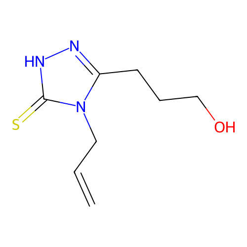 3-[4-(prop-2-en-1-yl)-5-sulfanyl-4H-1,2,4-triazol-3-yl]propan-1-ol structure