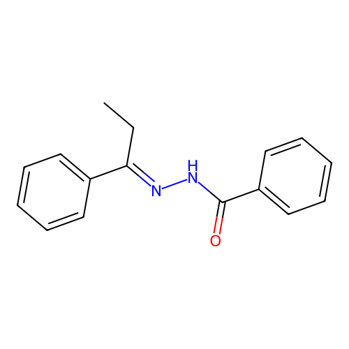 N'-[(1E)-1-phenylpropylidene]benzohydrazide structure
