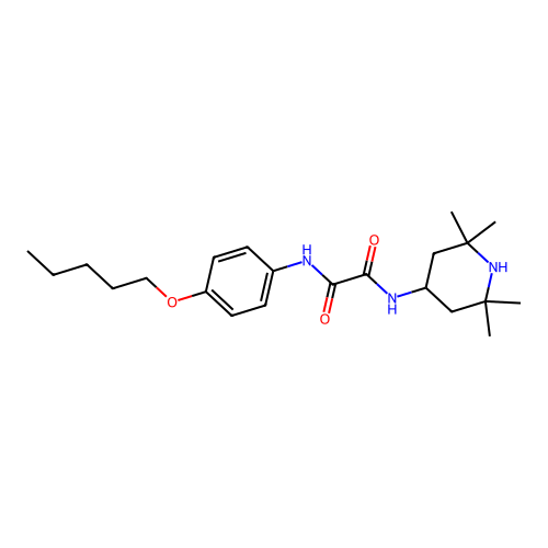N-[4-(pentyloxy)phenyl]-N'-(2,2,6,6-tetramethylpiperidin-4-yl)ethanediamide structure