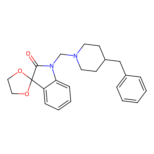 1'-((4-Benzylpiperidin-1-yl)methyl)spiro[[1,3]dioxolane-2,3'-indolin]-2'-one structure