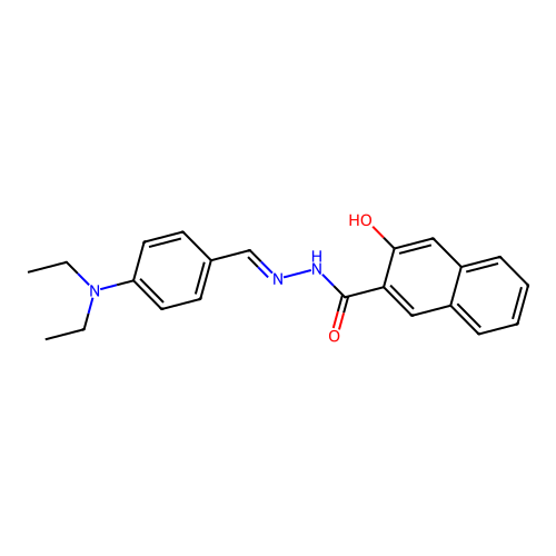 N'-[4-(diethylamino)benzylidene]-3-hydroxy-2-naphthohydrazide structure