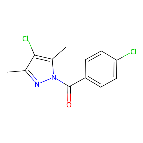 4-chloro-1-((4-chlorophenyl)carbonyl)-3,5-dimethyl-1H-pyrazole structure