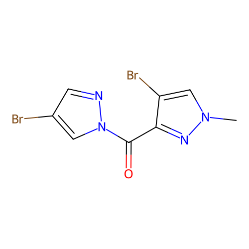 (4-bromo-1-methyl-1H-pyrazol-3-yl)(4-bromo-1H-pyrazol-1-yl)methanone structure