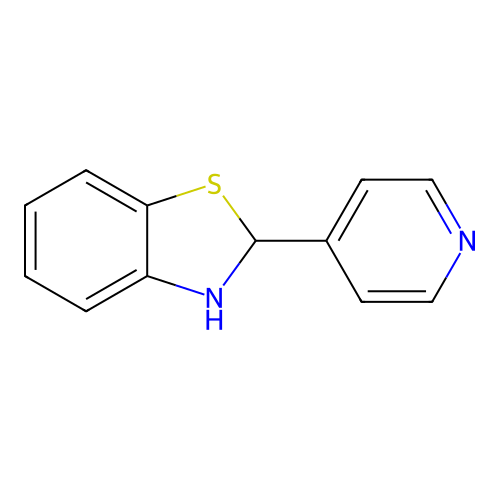 Benzothiazole, 2,3-dihydro-2-(4-pyridinyl)- structure