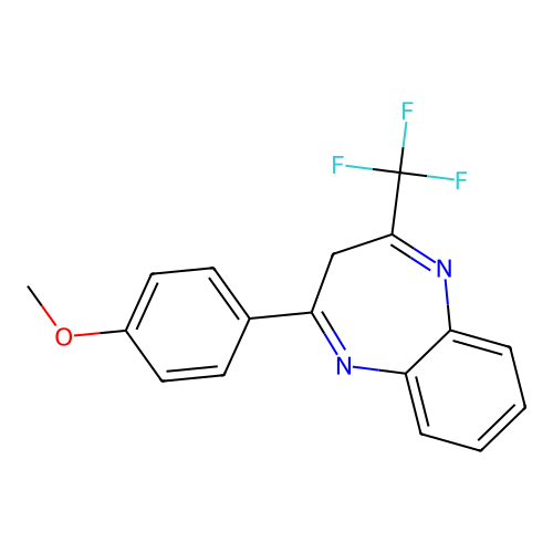 2-(4-methoxyphenyl)-4-(trifluoromethyl)-3H-1,5-benzodiazepine structure
