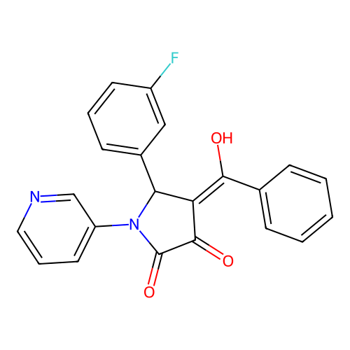4-benzoyl-5-(3-fluorophenyl)-3-hydroxy-1-(pyridin-3-yl)-1H-pyrrol-2(5H)-one structure