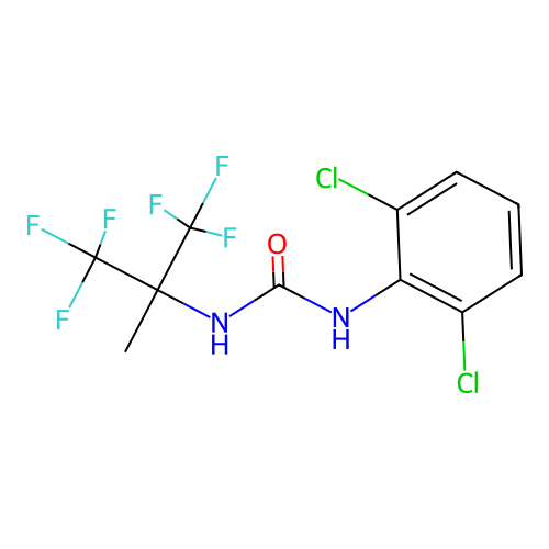 1-(2,6-Dichlorophenyl)-3-(1,1,1,3,3,3-hexafluoro-2-methylpropan-2-yl)urea structure