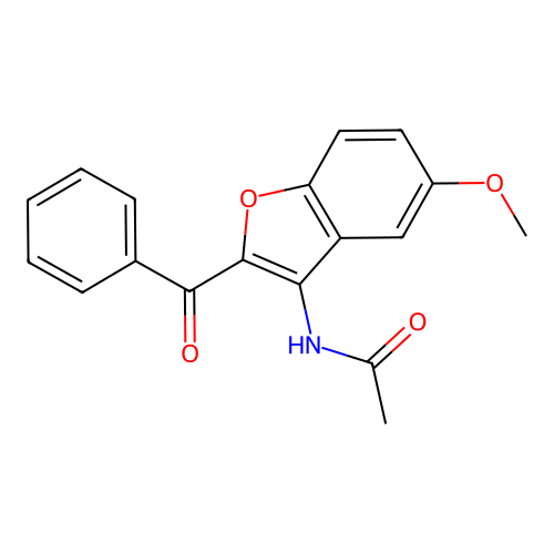 N-(2-Benzoyl-5-methoxy-1-benzofuran-3-yl)acetamide structure