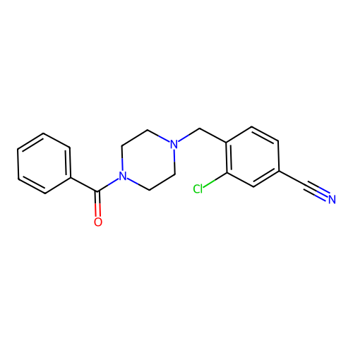 4-((4-Benzoylpiperazin-1-yl)methyl)-3-chlorobenzonitrile structure