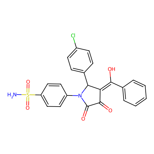 4-(3-benzoyl-2-(4-chlorophenyl)-4-hydroxy-5-oxo-2,5-dihydro-1H-pyrrol-1-yl)benzenesulfonamide structure