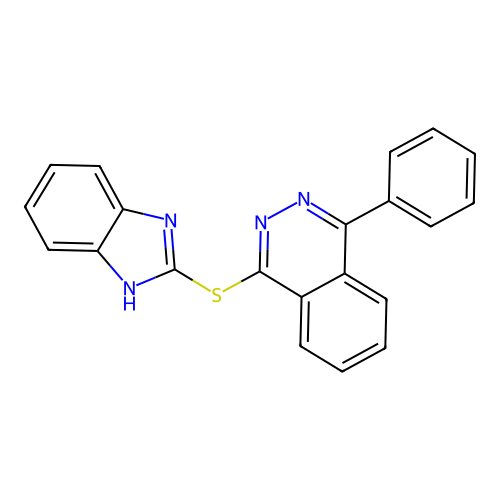 1-(1H-benzimidazol-2-ylsulfanyl)-4-phenylphthalazine structure