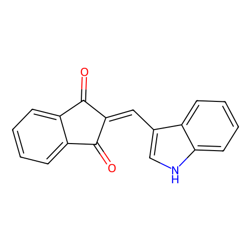 2-(1H-Indol-3-ylmethylene)-indan-1,3-dione structure