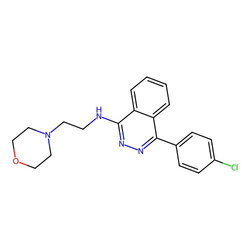 4-(4-chlorophenyl)-N-[2-(morpholin-4-yl)ethyl]phthalazin-1-amine structure