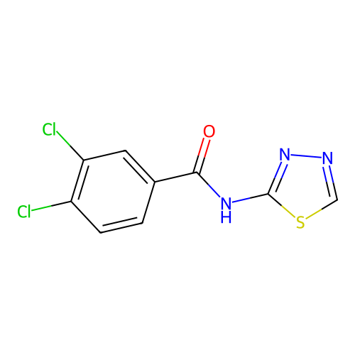 3,4-dichloro-N-(1,3,4-thiadiazol-2-yl)benzamide structure