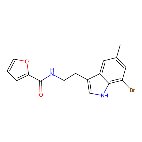 N-[2-(7-bromo-5-methyl-1H-indol-3-yl)ethyl]furan-2-carboxamide structure