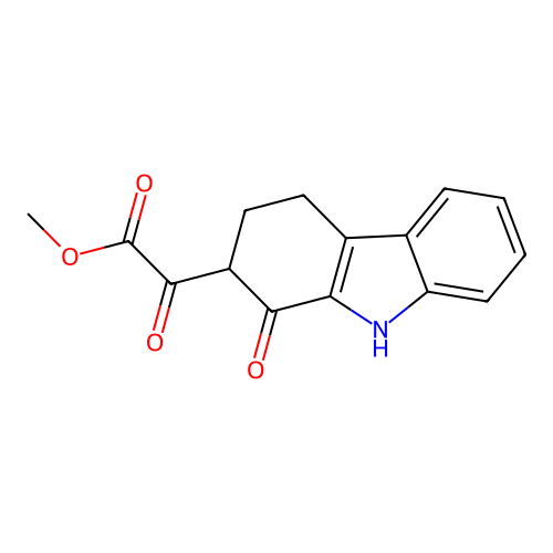 methyl 2-oxo-2-(1-oxo-2,3,4,9-tetrahydro-1H-carbazol-2-yl)acetate structure