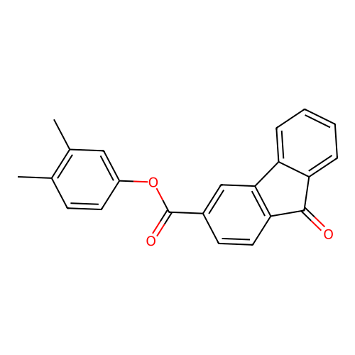 (3,4-Dimethylphenyl) 9-oxofluorene-3-carboxylate structure