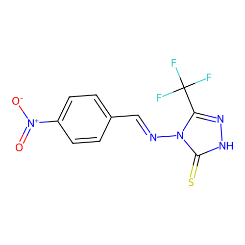 3H-1,2,4-Triazole-3-thione, 2,4-dihydro-4-[[(4-nitrophenyl)m structure