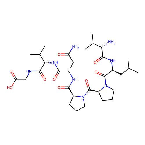 Glycine, L-valyl-L-leucyl-L-prolyl-L-prolyl-L-asparaginyl-L-valyl- structure