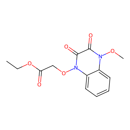 ethyl [(4-methoxy-2,3-dioxo-3,4-dihydroquinoxalin-1(2H)-yl)oxy]acetate structure