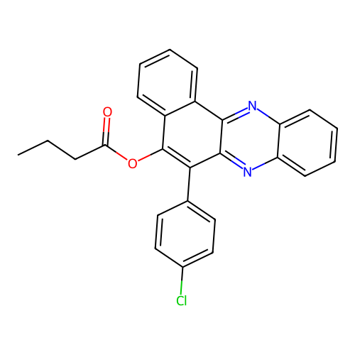 6-(4-Chlorophenyl)benzo[a]phenazin-5-yl butanoate structure