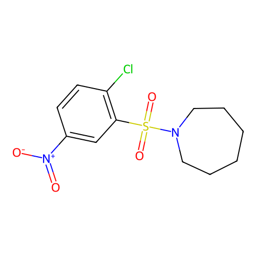 1-({2-Chloro-5-nitrophenyl}sulfonyl)azepane structure
