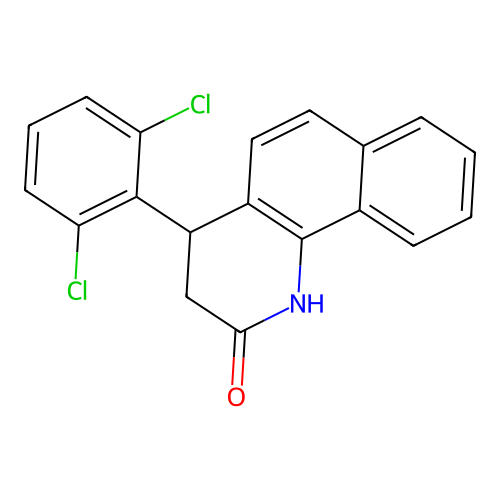 4-(2,6-dichlorophenyl)-3,4-dihydrobenzo[h]quinolin-2(1H)-one structure